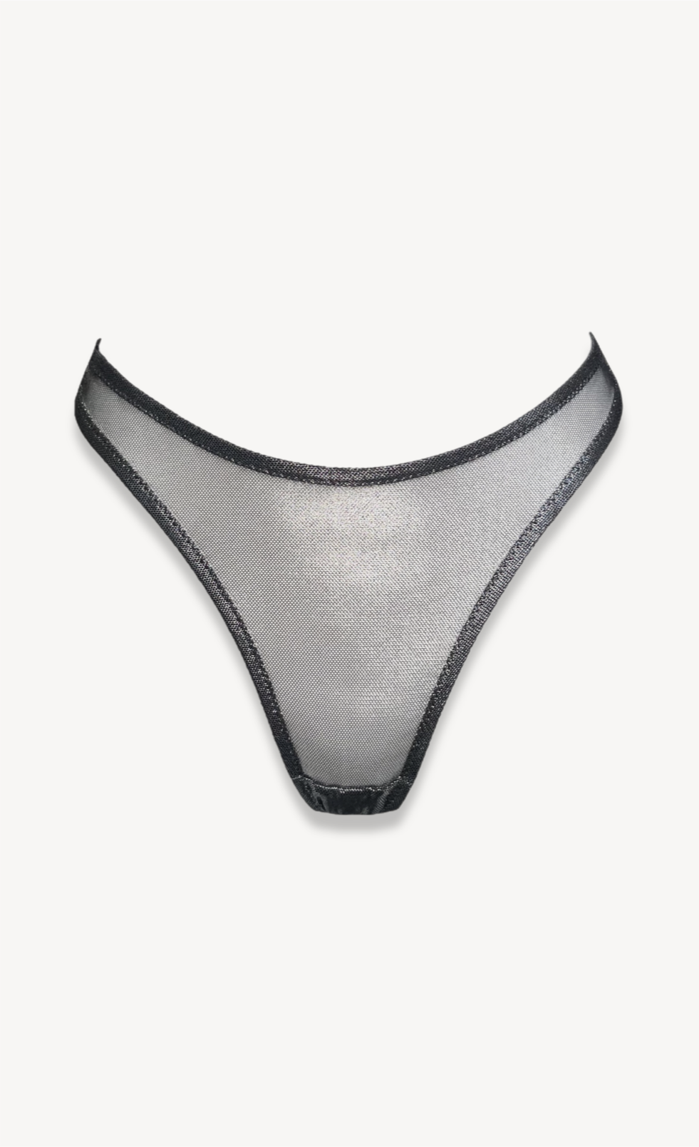 Ramonda black silver high waister thongs (1)