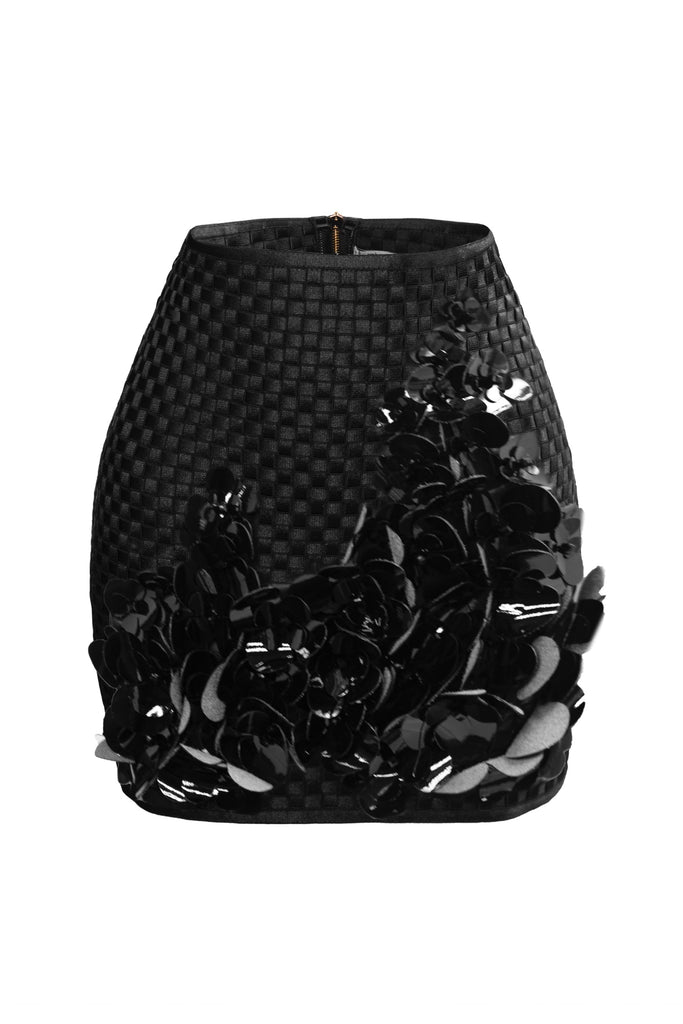 Nirvana floralle black bondage skirt