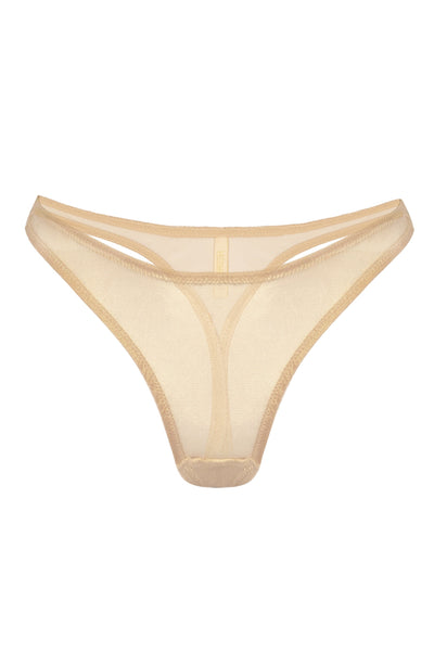 Parabola Beige high waisted thongs – Keosme