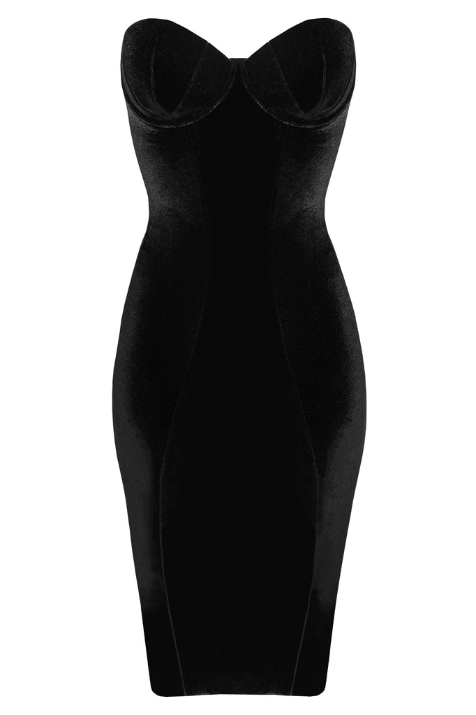 Poena black long dress - Keosme