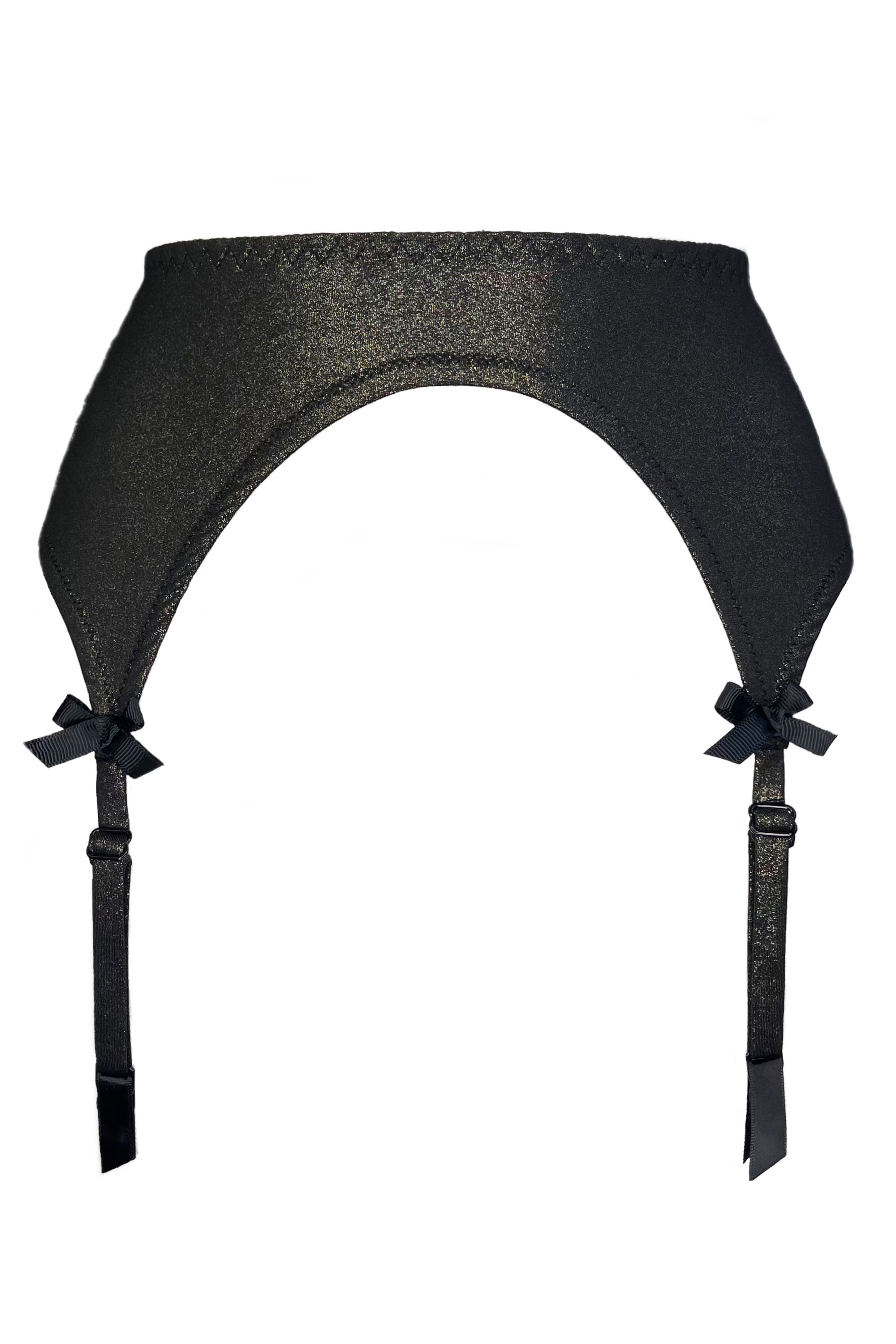 Ramonda black gold garter belt